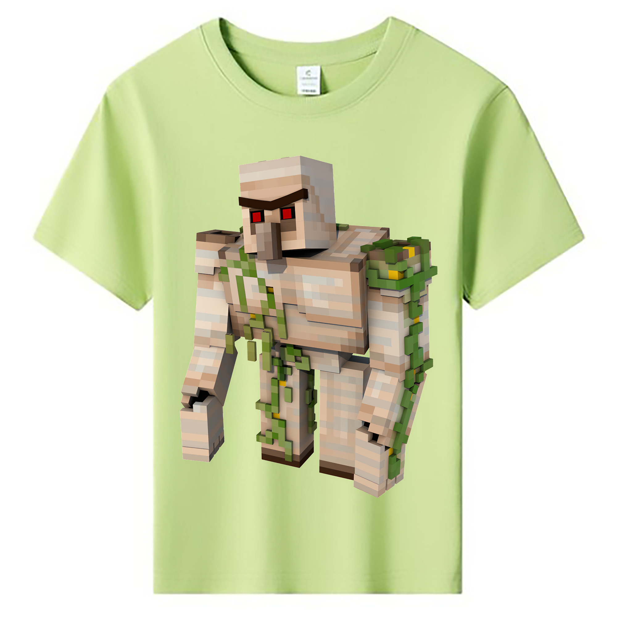 （画像用） マインクラフト ブロックの世界 Minecraft MC Block world 綿100％キッズTシャツ（フロントプリント）